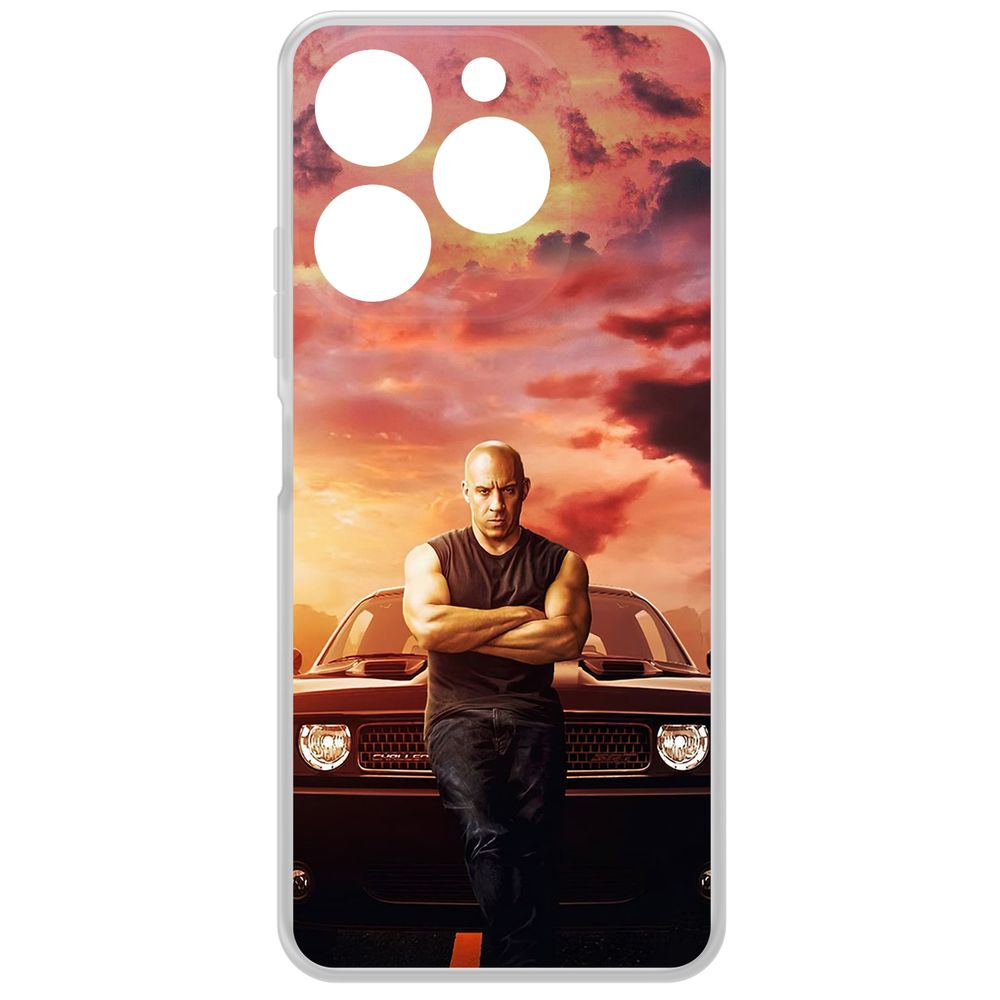 

Чехол-накладка Krutoff Clear Case Форсаж. Доминик Торетто для ITEL A70, Прозрачный