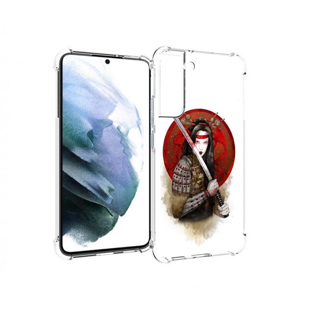 

Чехол MyPads Tocco для Samsung Galaxy S22 Plus рисованная девушка с катаной, Прозрачный, Tocco
