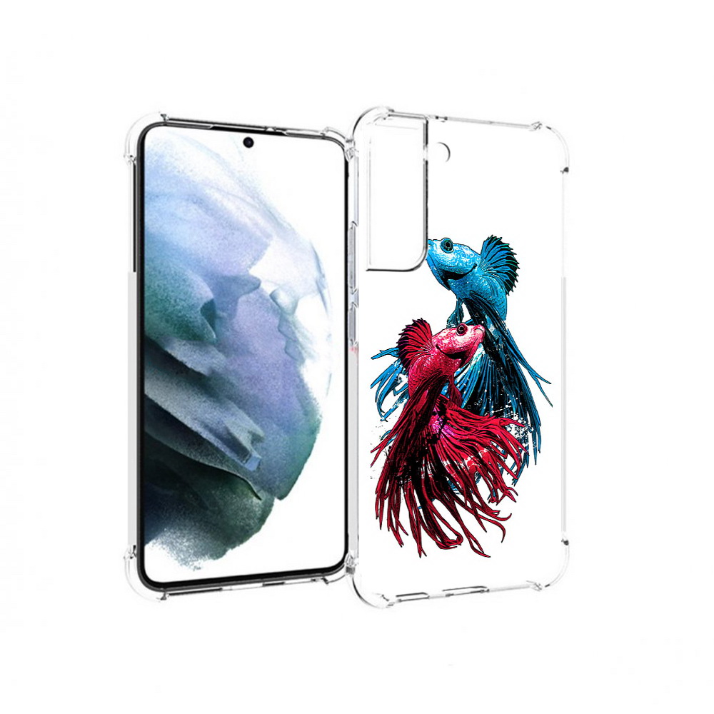 

Чехол MyPads Tocco для Samsung Galaxy S22 Plus рыбы петушки (PT226933.535.592), Прозрачный, Tocco