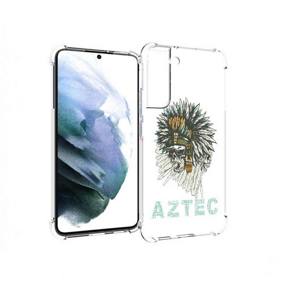 

Чехол MyPads Tocco для Samsung Galaxy S22 Plus скелет индеец (PT226933.535.602), Прозрачный, Tocco