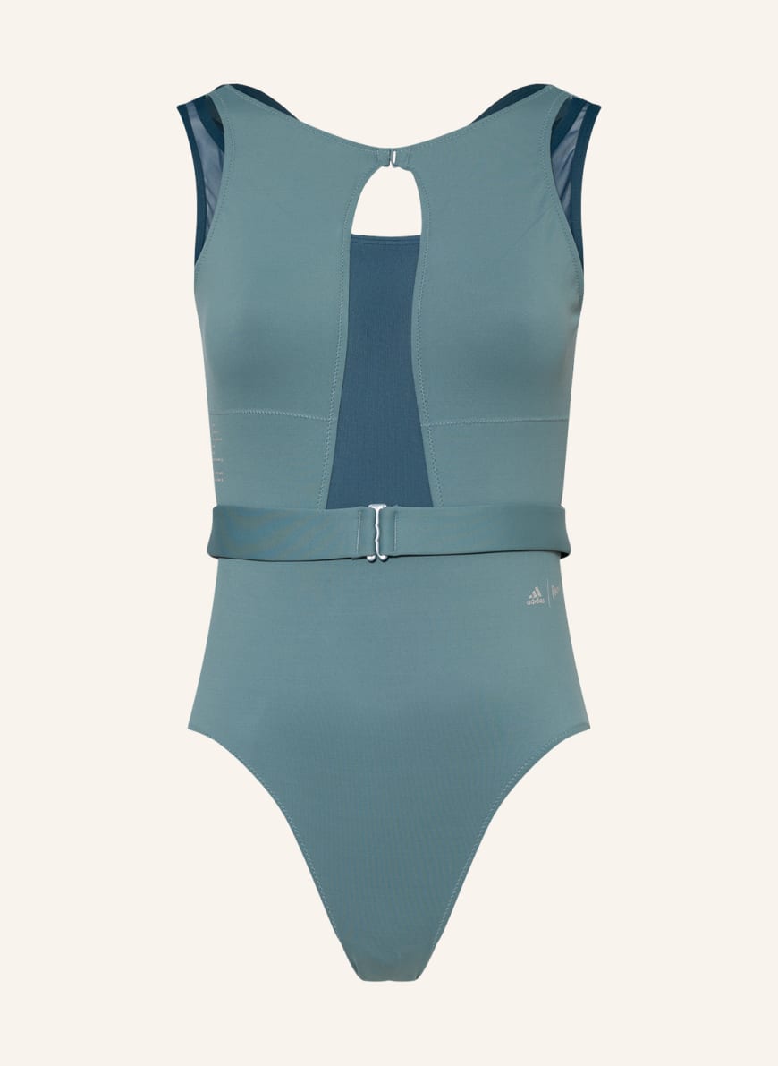 

Купальник слитный женский Adidas 1001326859 голубой 34, 1001326859