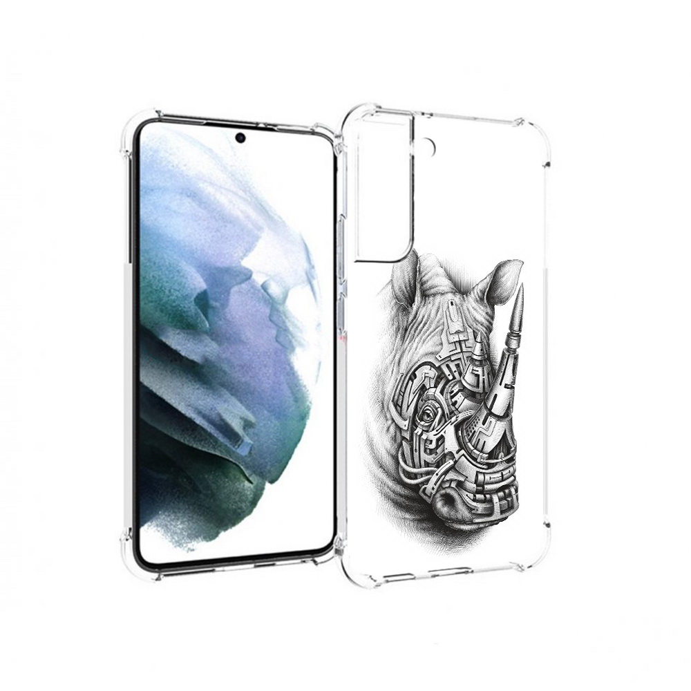 

Чехол MyPads Tocco для Samsung Galaxy S22 Plus стальной носорог (PT226933.535.620), Прозрачный, Tocco