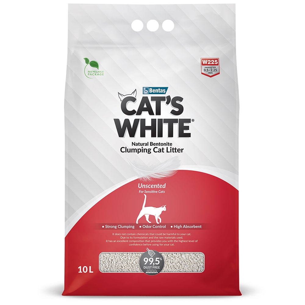 фото Наполнитель комкующийся cat's white natural натуральный без ароматизатора, 10л