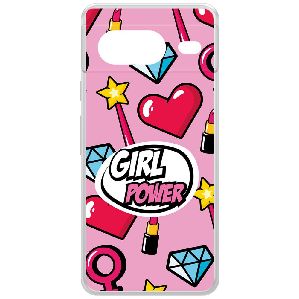 

Чехол-накладка Krutoff Clear Case Girl Power для GOOGLE Pixel 8, Прозрачный
