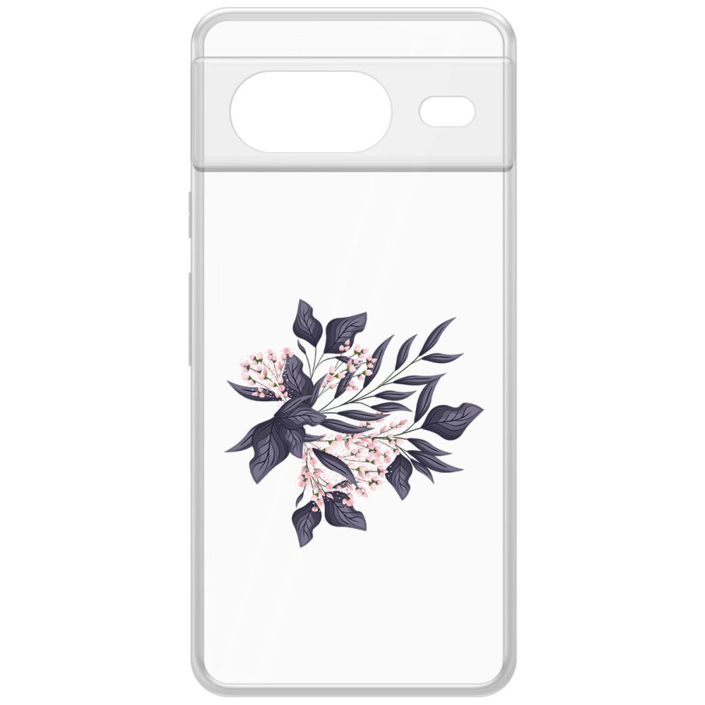 

Чехол-накладка Krutoff Clear Case Розовые бутоны для GOOGLE Pixel 8, Прозрачный