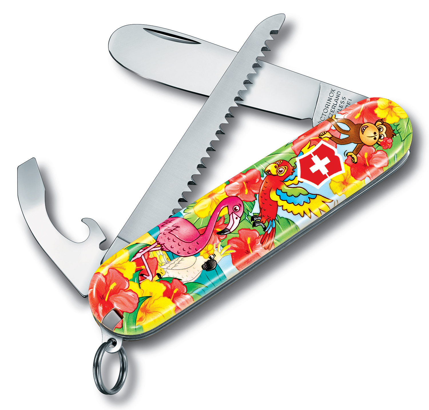 

Нож перочинный Victorinox My First Victorinox Parrot Edition (0.2373.E3) 84мм 9функц. крас, Разноцветный