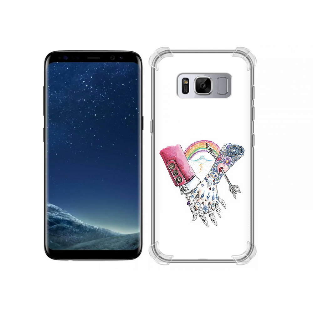 

Чехол MyPads Tocco для Samsung Galaxy S8 абстракция руки в татуировках (PT62300.601.212), Прозрачный, Tocco