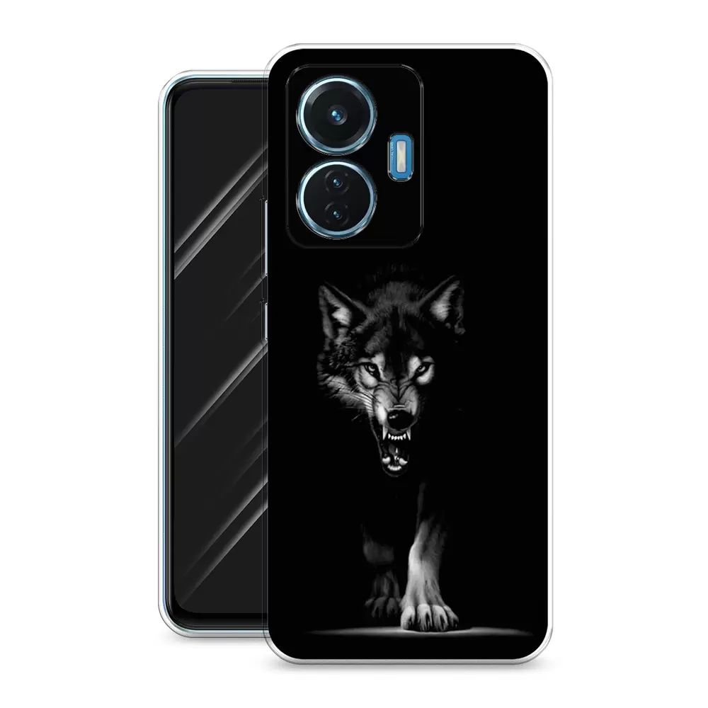 

Чехол Awog на Vivo T1 44W "Волк выходит из ночи", Серый;черный, 267150-1