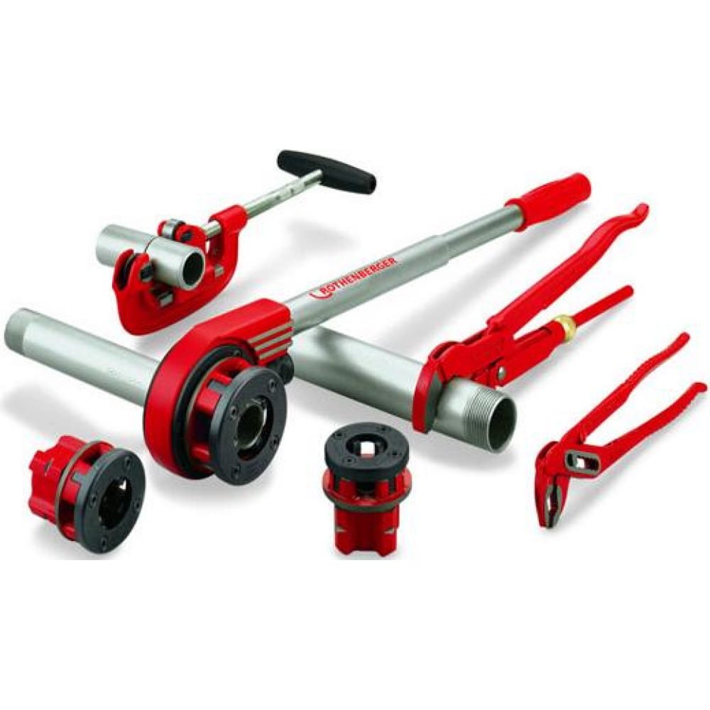

Rothenberger Ручной набор сантехника САНИКИТ СУПЕР S 1 BSPT R1/2-3/4-1 70600, Красный