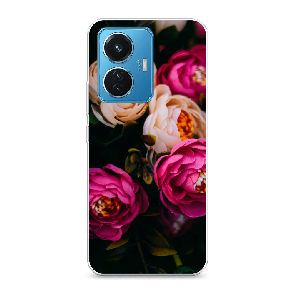 

Чехол Awog на Vivo T1 44W "Розовые пионы на черном", 267150-8