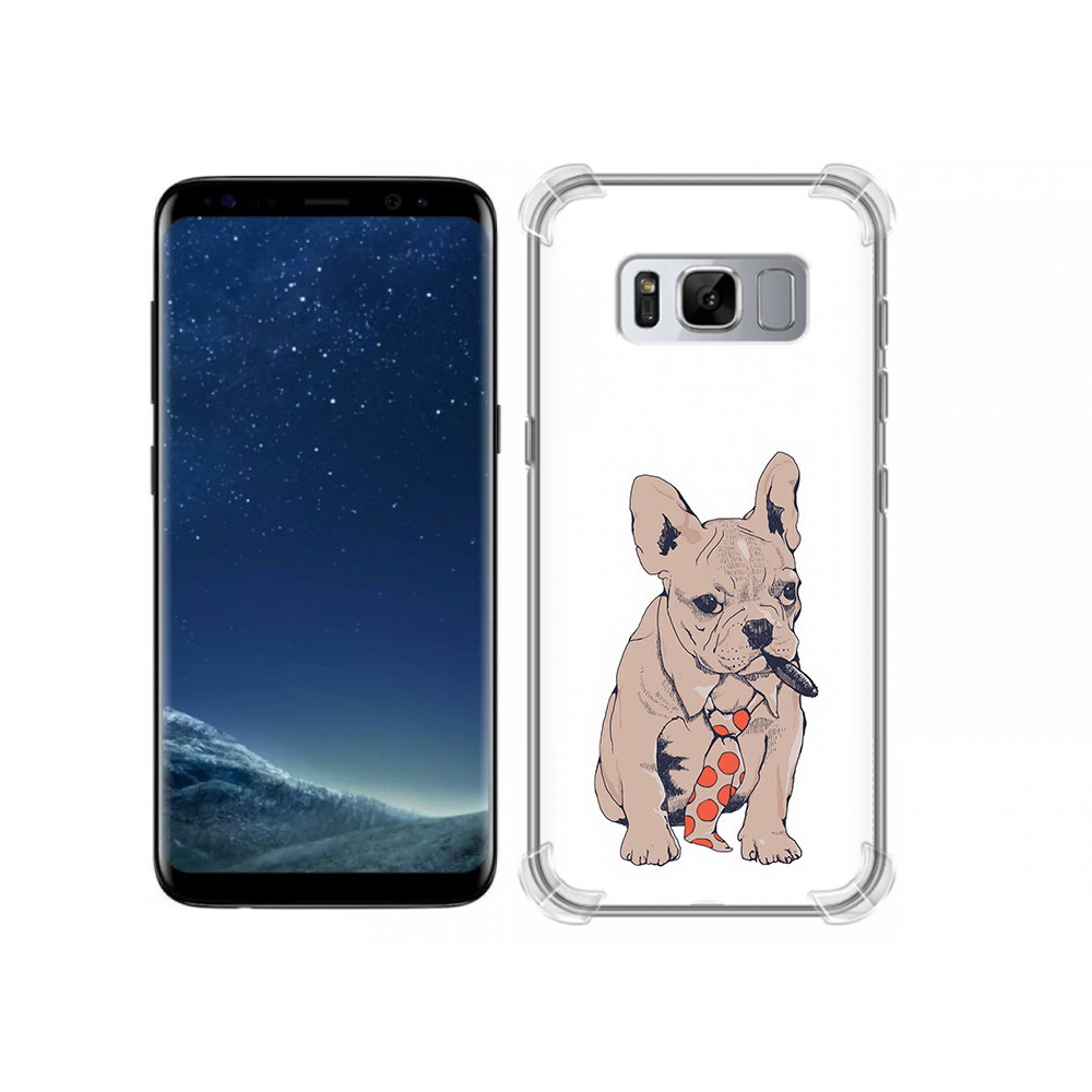 

Чехол MyPads Tocco для Samsung Galaxy S8 бульдог с сигарой (PT62300.601.250), Прозрачный, Tocco