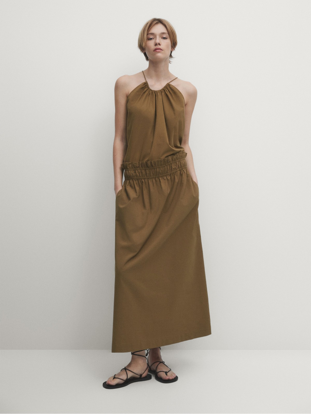 

Юбка женская Massimo Dutti 5231/105-I2024 коричневая S, Коричневый, 5231/105-I2024