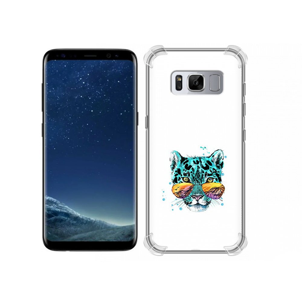 

Чехол MyPads Tocco для Samsung Galaxy S8 голубой лео (PT62300.601.294), Прозрачный, Tocco