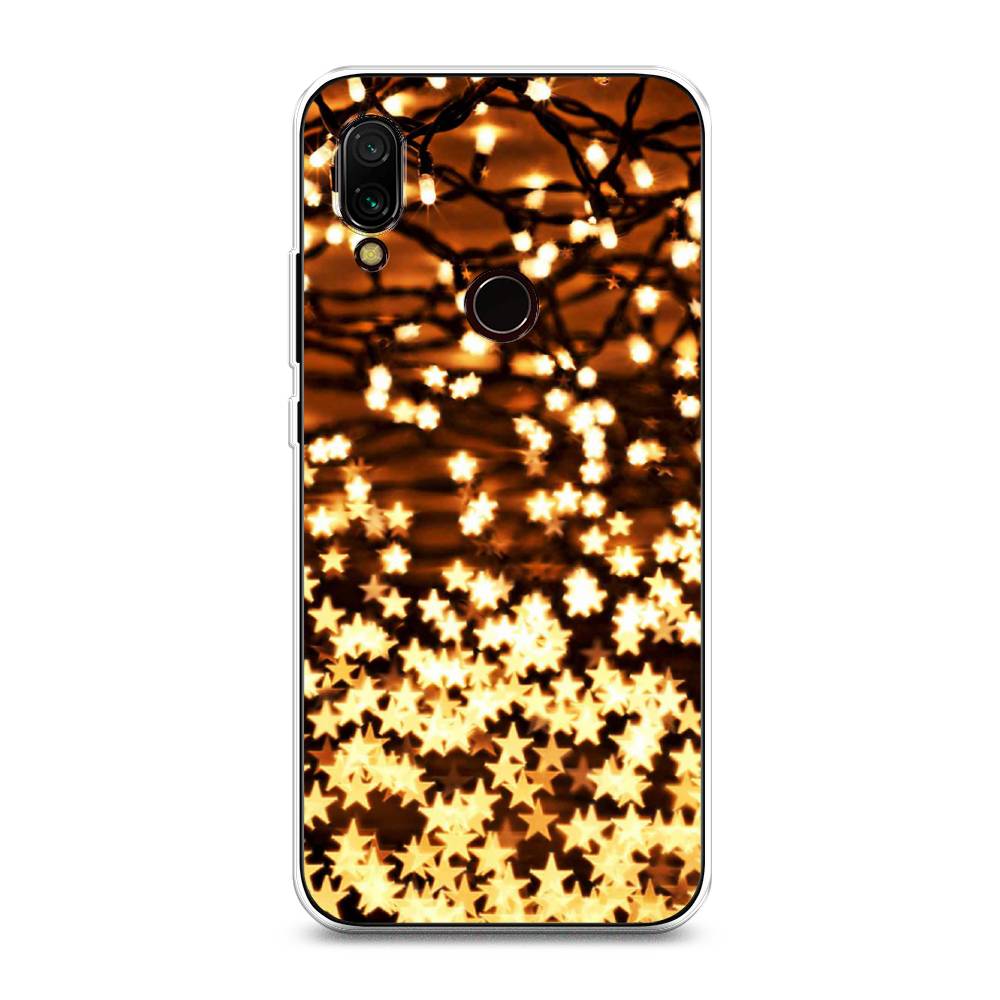 

Чехол на Xiaomi Redmi 7 "Новогодняя гирлянда", Золотистый, 35050-5