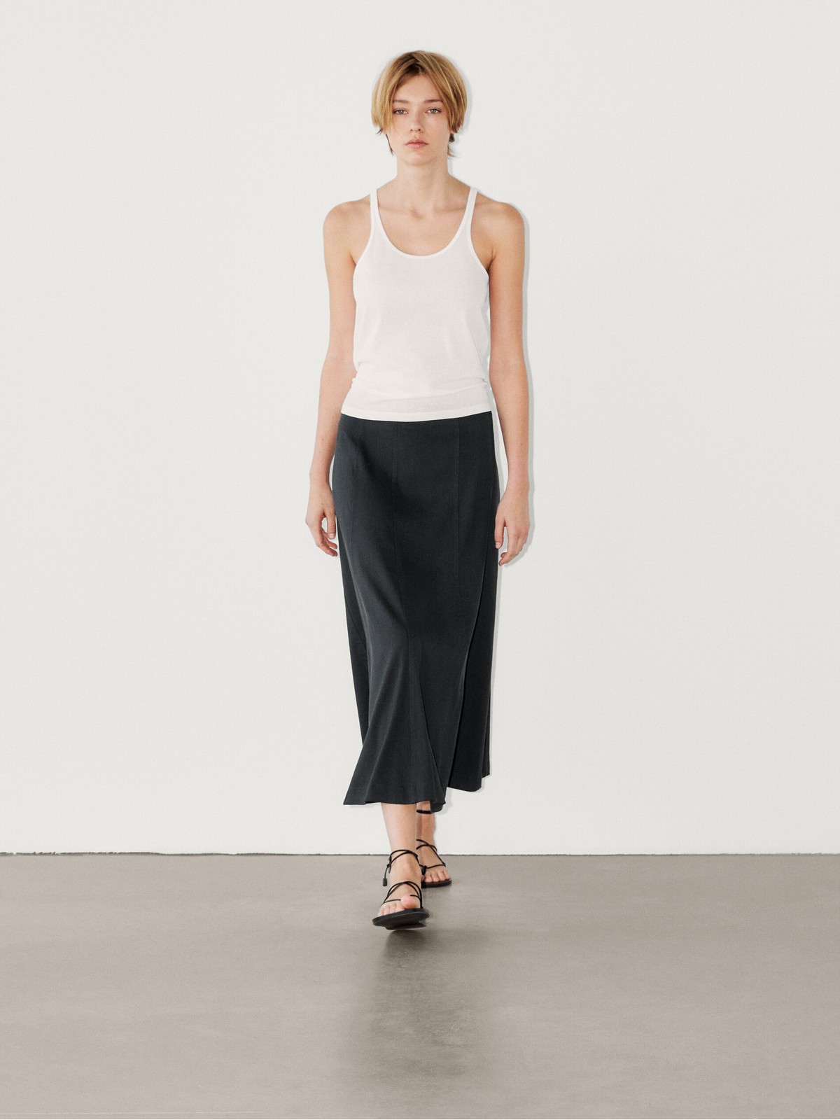 

Юбка женская Massimo Dutti 5232/100-I2024 серая M, Серый, 5232/100-I2024