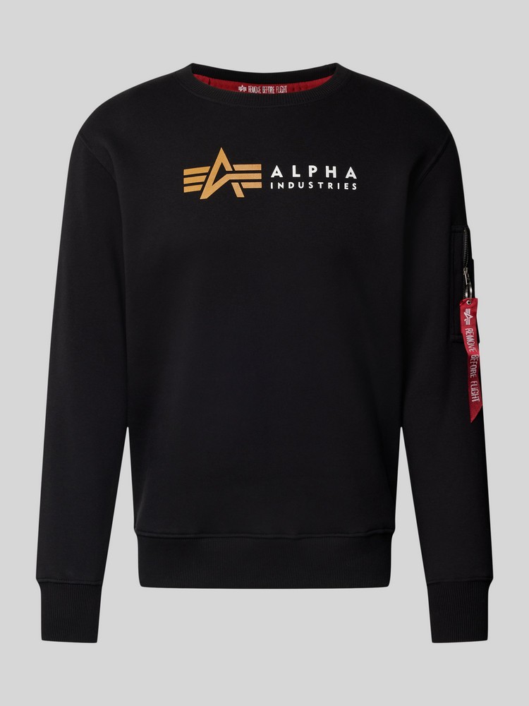 Свитшот мужской Alpha Industries 118312 черный XXXL