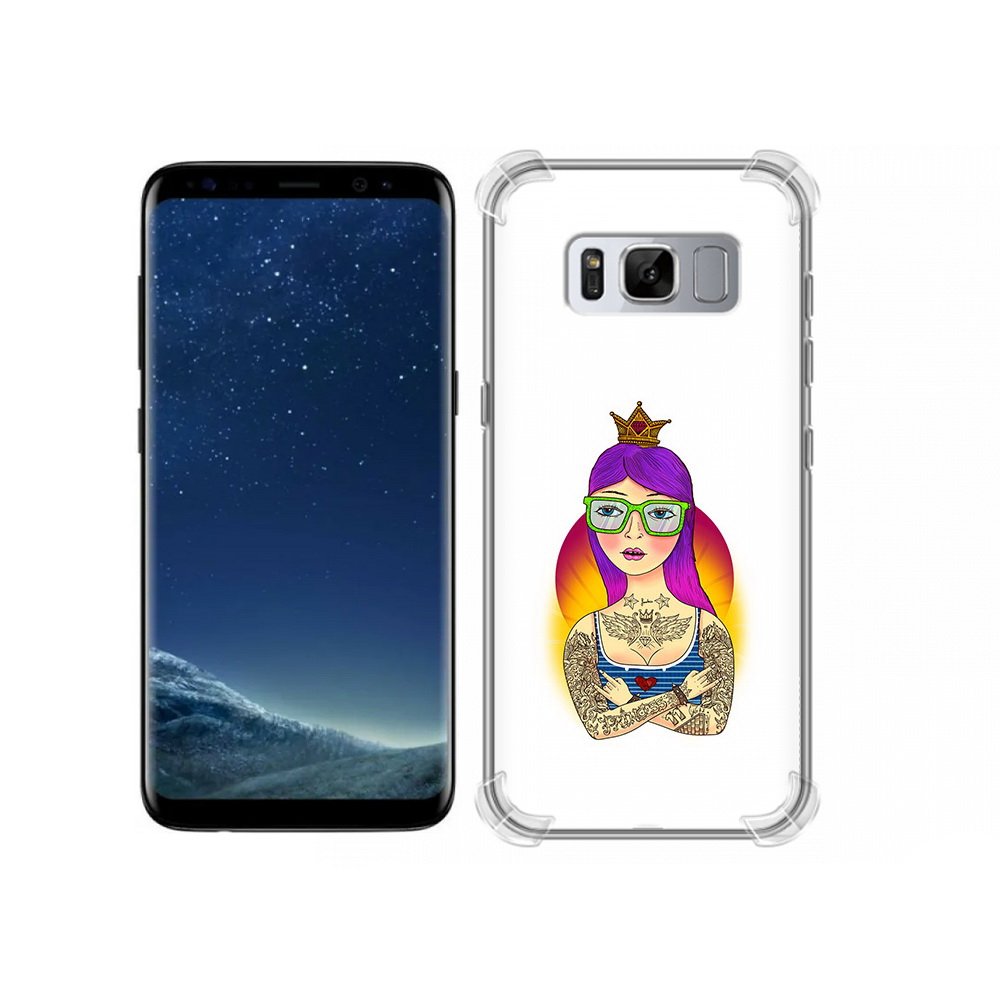 

Чехол MyPads Tocco для Samsung Galaxy S8 девушка в татуировках с короной (PT62300.601.305), Прозрачный, Tocco