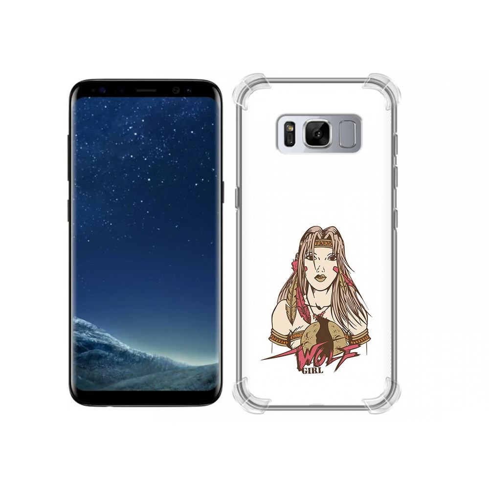 

Чехол MyPads Tocco для Samsung Galaxy S8 девушка волк (PT62300.601.306), Прозрачный, Tocco