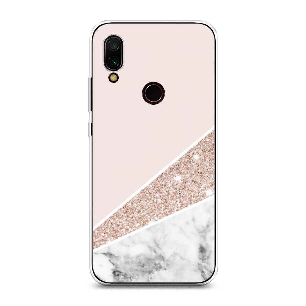 

Чехол на Xiaomi Redmi 7 "Блестящий розовый мрамор", 35050-3