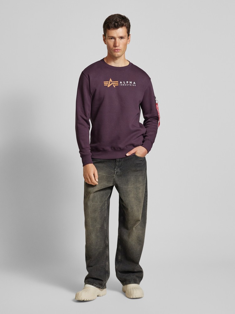 

Свитшот мужской Alpha Industries 118312 фиолетовый L, 118312