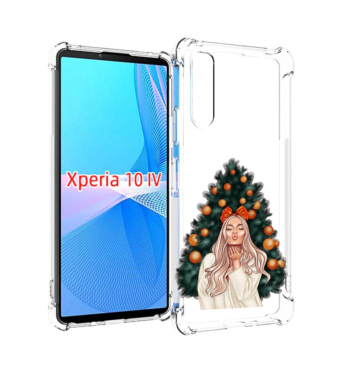 

Чехол MyPads девушка-под-елкой-с-мандаринами женский для Sony Xperia 10 IV (10-4), Прозрачный, Tocco