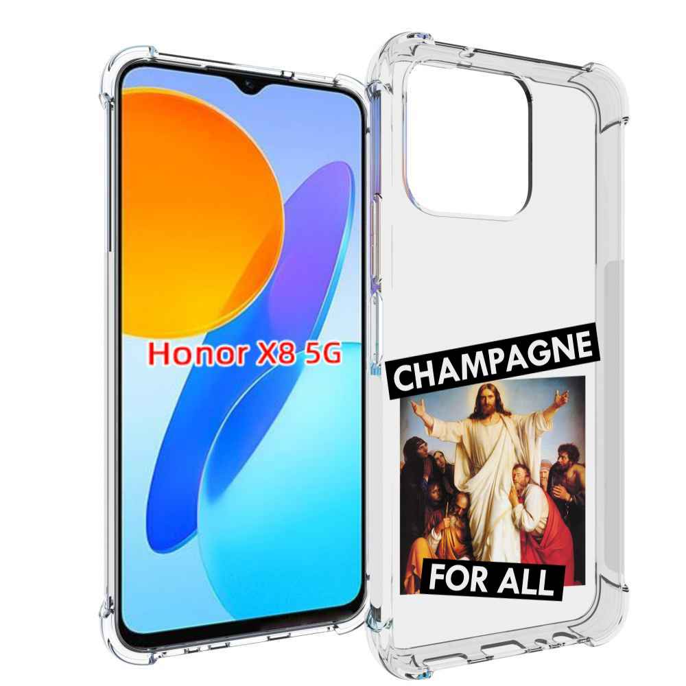 

Чехол MyPads шампанское для Honor X8 5G, Прозрачный, Tocco