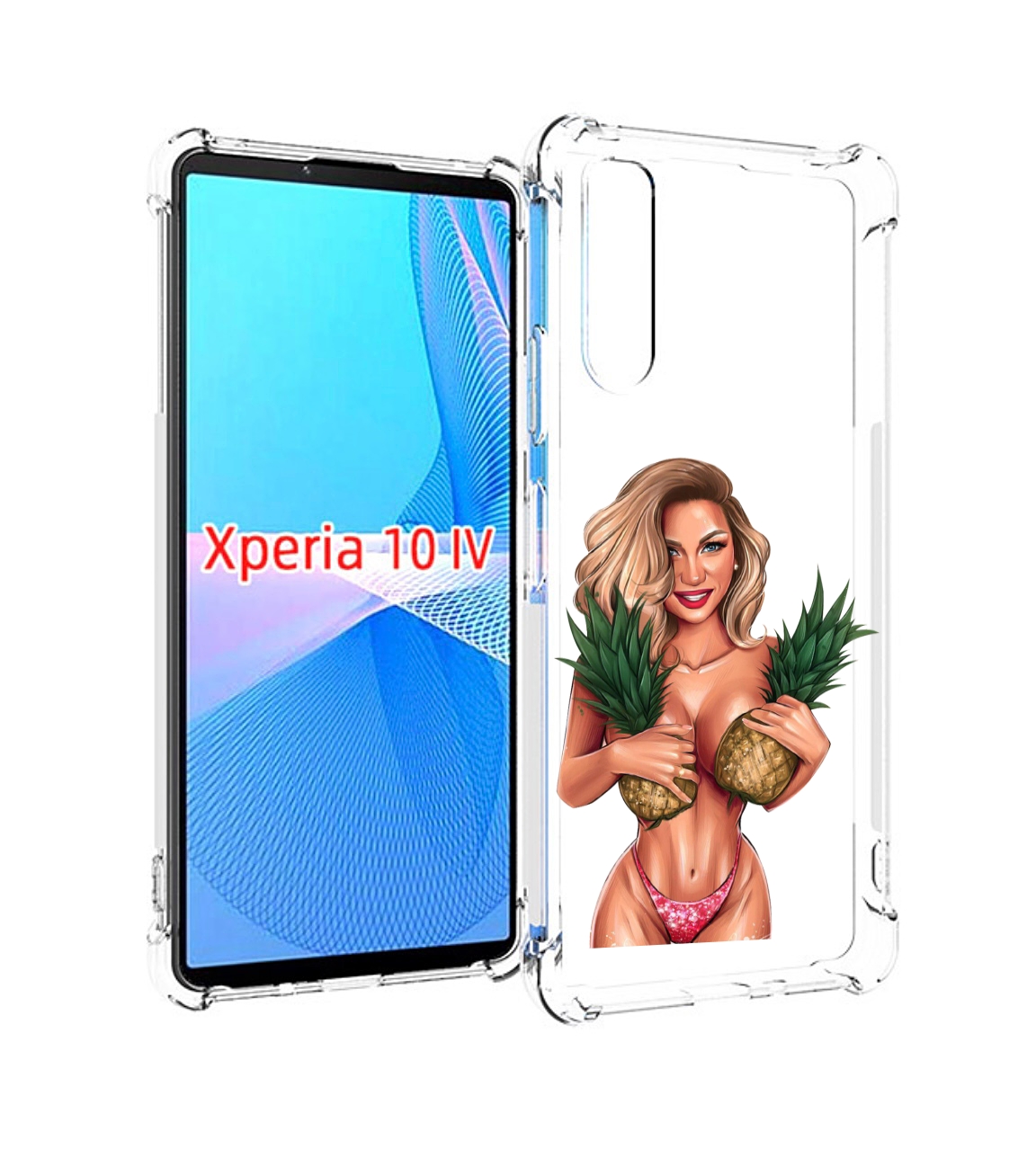 

Чехол MyPads девушка-с-ананасами женский для Sony Xperia 10 IV (10-4), Прозрачный, Tocco