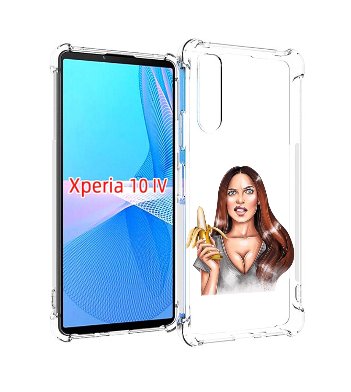 

Чехол MyPads девушка-с-бананом для Sony Xperia 10 IV (10-4), Прозрачный, Tocco