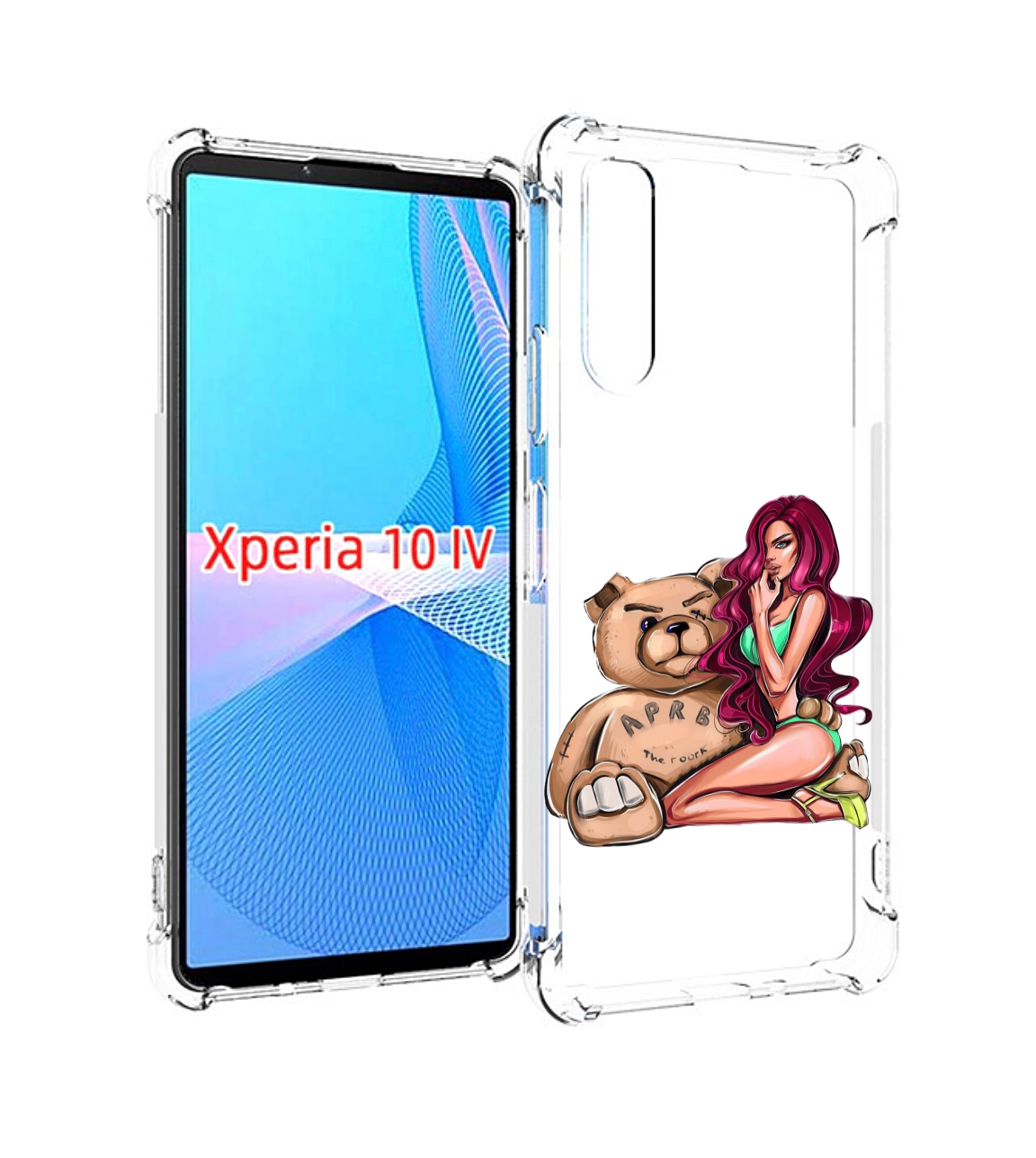 

Чехол MyPads девушка-с-большим-плюшевым-мишкой для Sony Xperia 10 IV (10-4), Прозрачный, Tocco