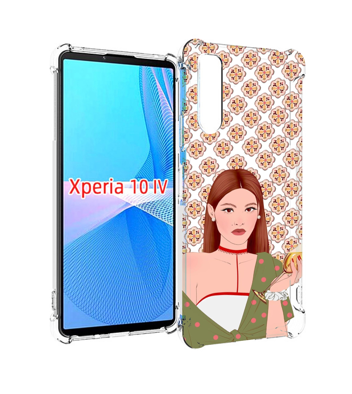 

Чехол MyPads девушка-с-вином-рисунок женский для Sony Xperia 10 IV (10-4), Прозрачный, Tocco