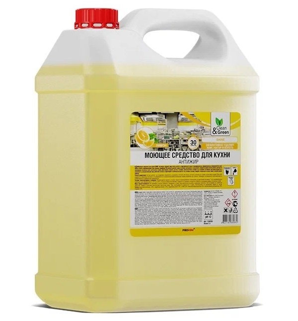 Моющее средство для кухни Clean&Green Shine CG8068 антижир, 5,5 кг