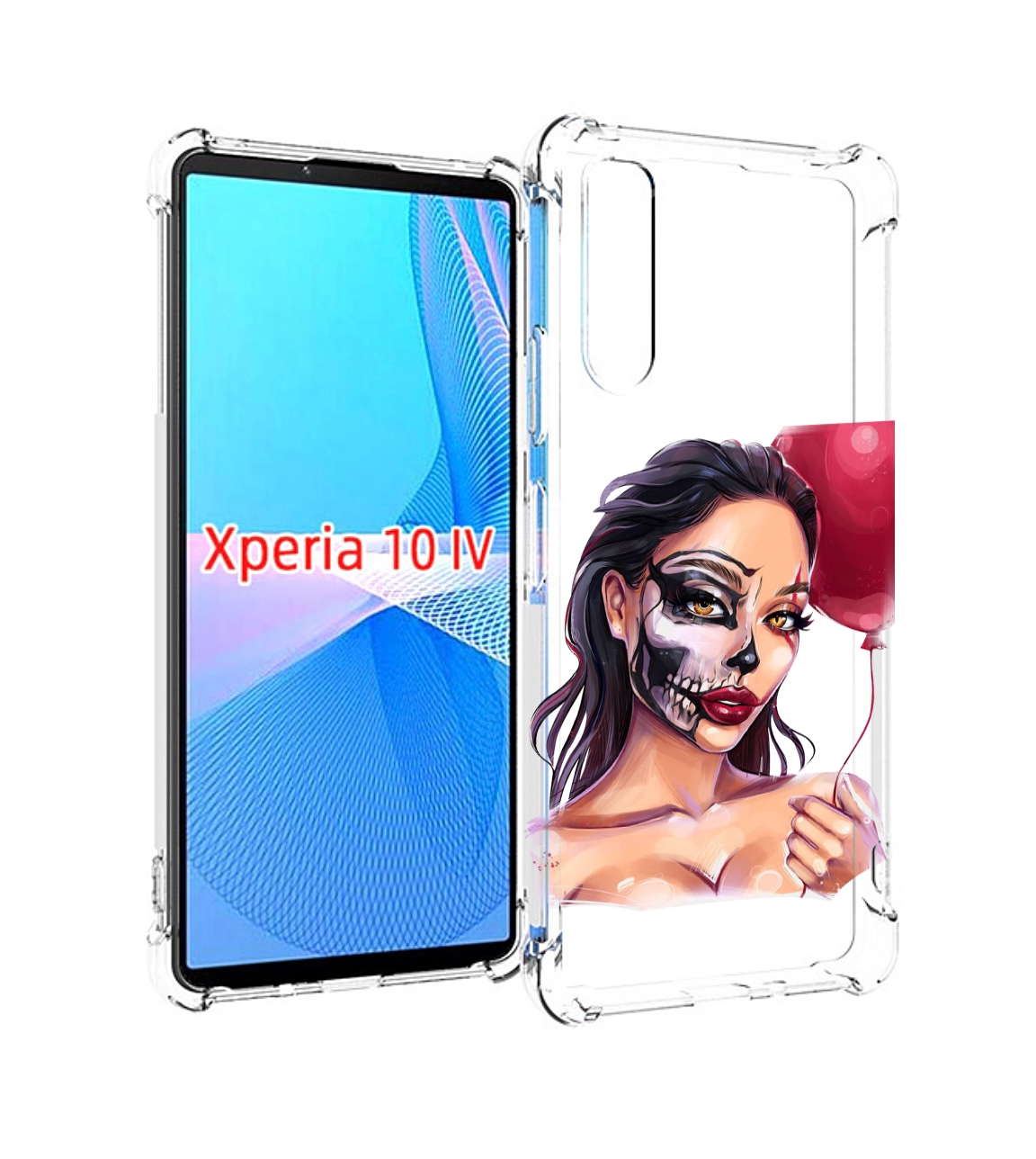 Чехол MyPads девушка-с-гримом женский для Sony Xperia 10 IV (10-4)