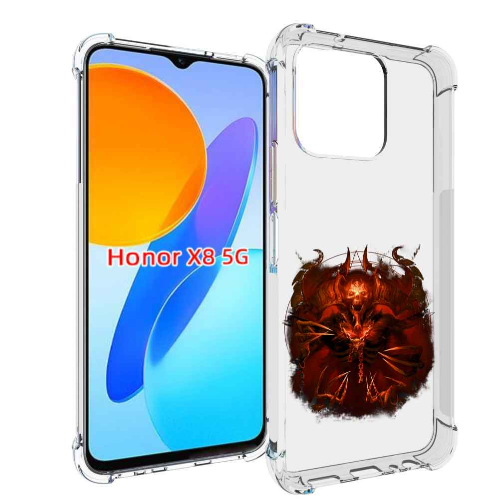 

Чехол MyPads яркий демон для Honor X8 5G, Прозрачный, Tocco