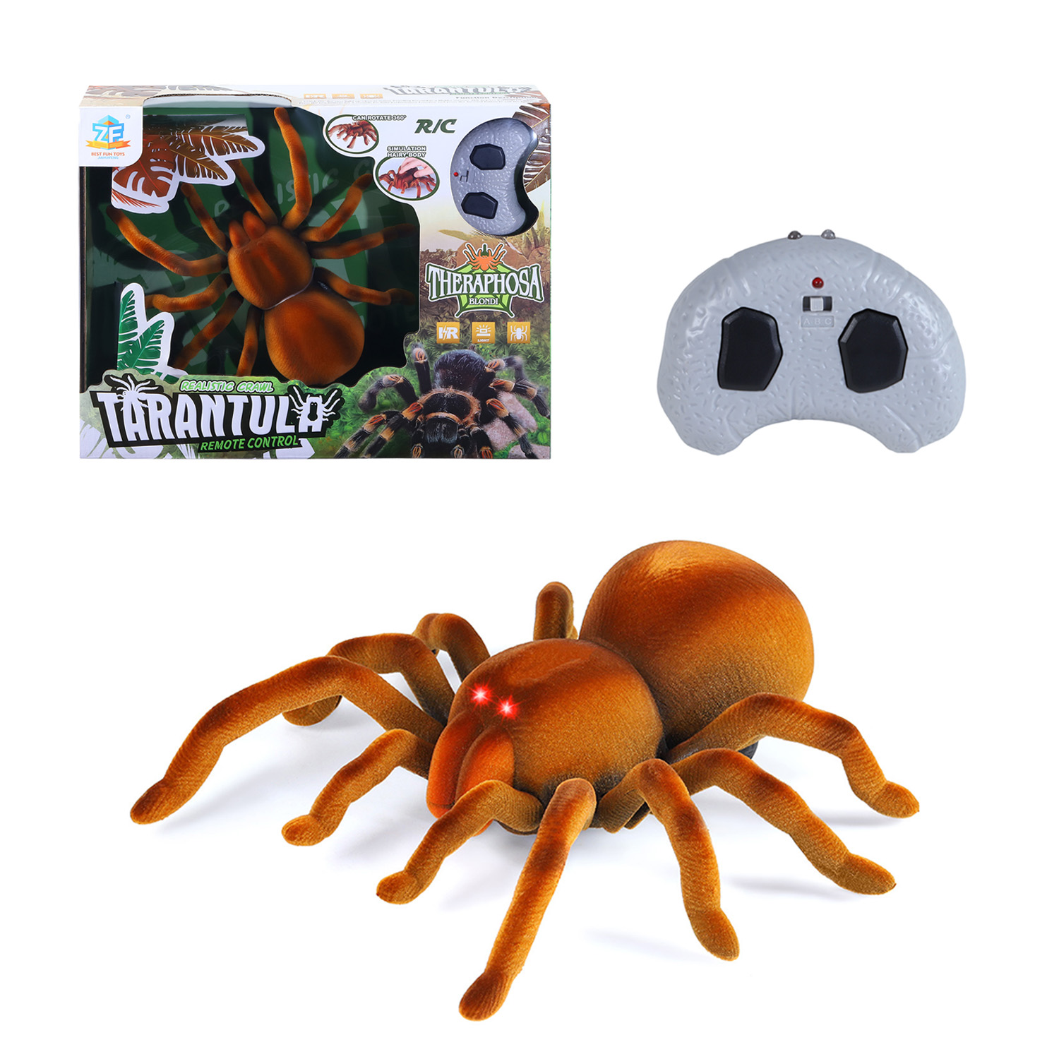 фото Радиоуправляемый паук компания друзей тарантул, робот, пульт, коричневый, jb1168377