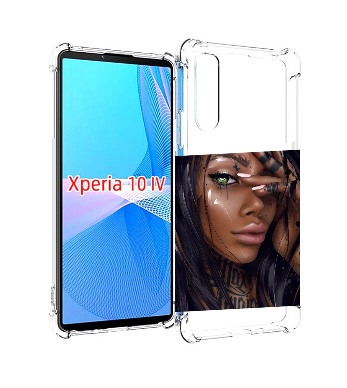 

Чехол MyPads девушка-с-зелеными-глазами-яркими для Sony Xperia 10 IV (10-4), Прозрачный, Tocco