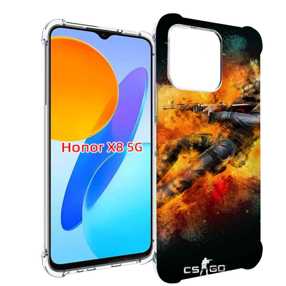 

Чехол MyPads CS-go Контр-террорист для Honor X8 5G, Прозрачный, Tocco