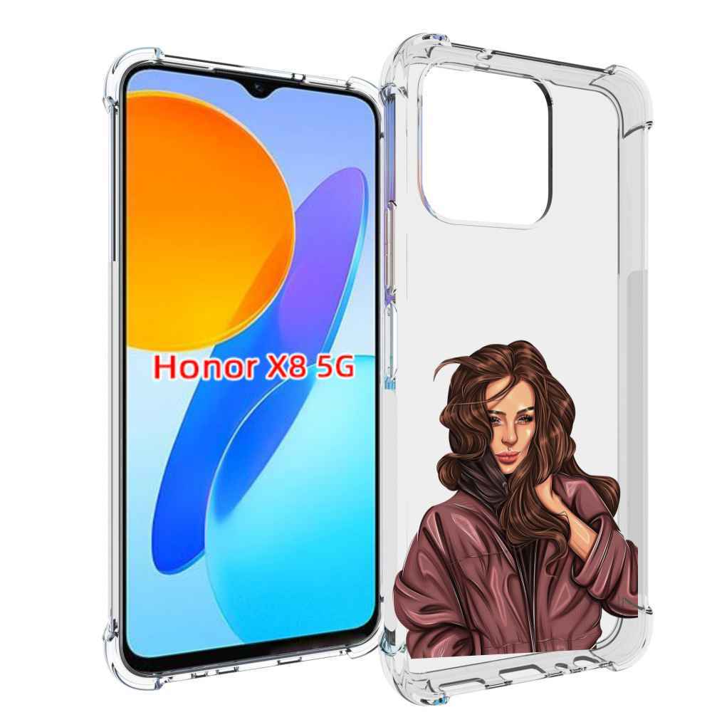 

Чехол MyPads Арт рисунок девушки для Honor X8 5G, Прозрачный, Tocco