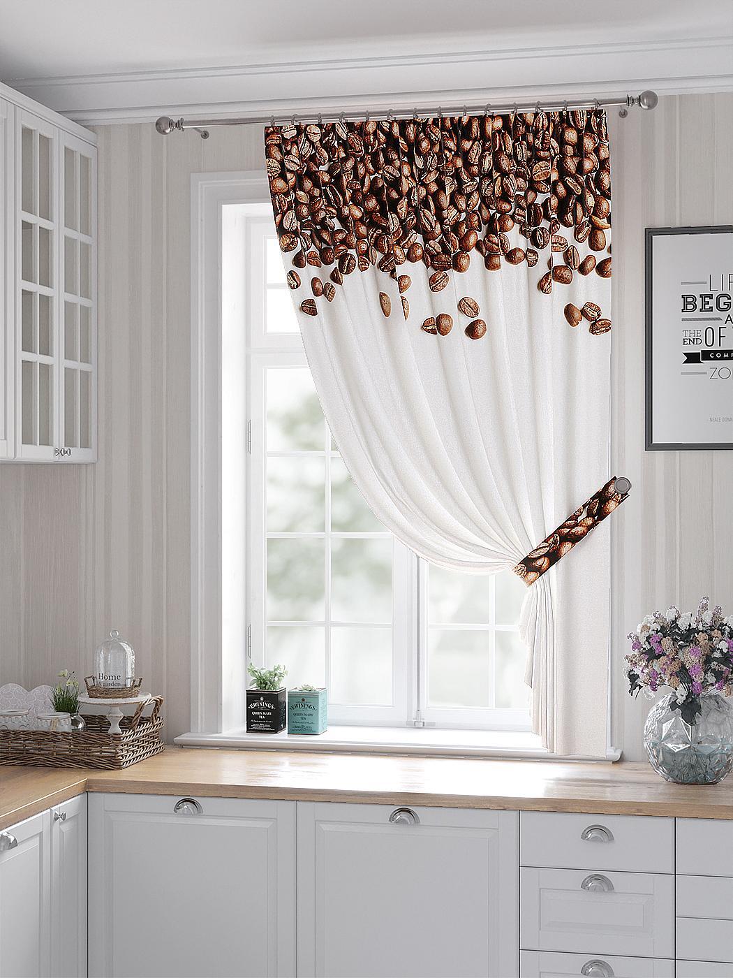 

Комплекты штор AT HOME Кофинкес высота 180 см, ширина 150 см, Белый, 530437