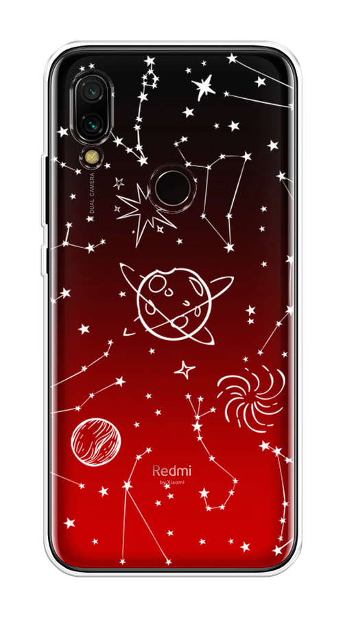 

Чехол на Xiaomi Redmi 7 "Планеты в космосе", Белый, 35050-2