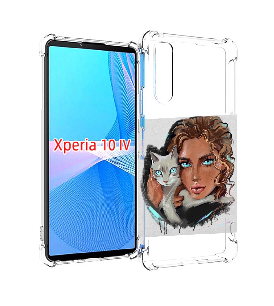 

Чехол MyPads девушка-с-котом-голубые-глаза женский для Sony Xperia 10 IV (10-4), Прозрачный, Tocco