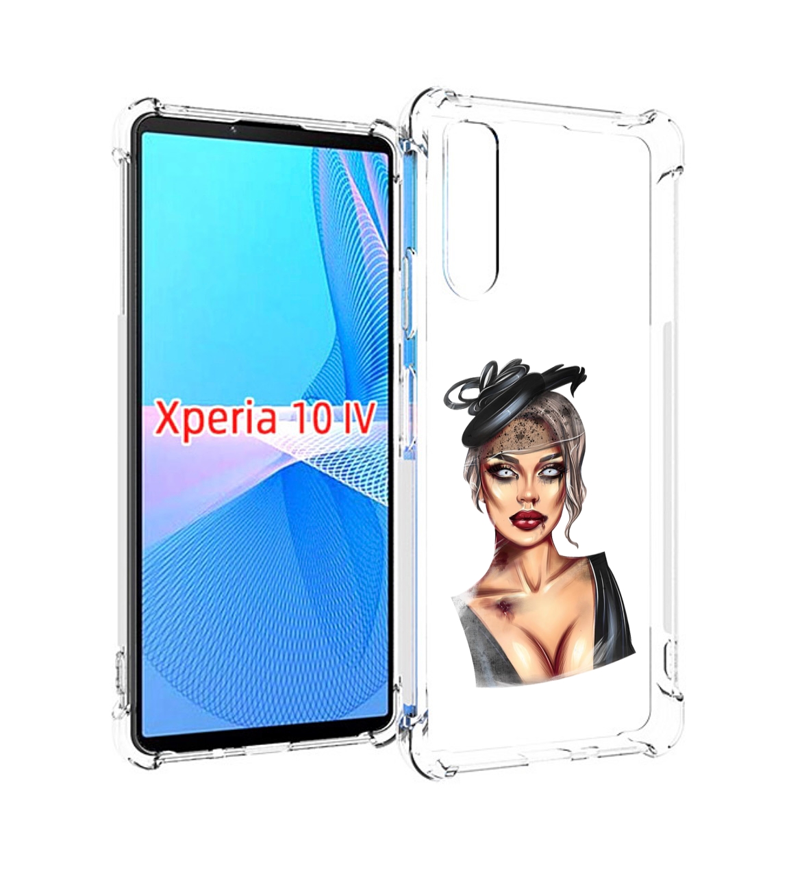 

Чехол MyPads девушка-с-линзами для Sony Xperia 10 IV (10-4), Прозрачный, Tocco