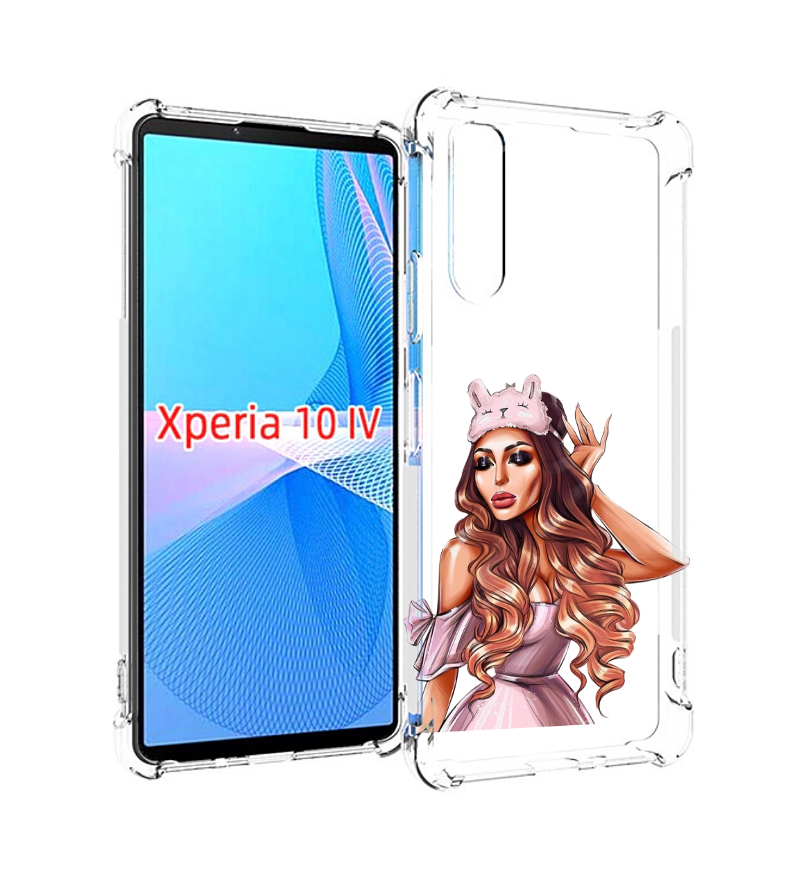 

Чехол MyPads девушка-с-маской-для-сна женский для Sony Xperia 10 IV (10-4), Прозрачный, Tocco