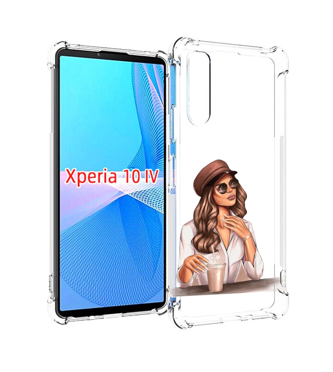 

Чехол MyPads девушка-с-милкшейком женский для Sony Xperia 10 IV (10-4), Прозрачный, Tocco
