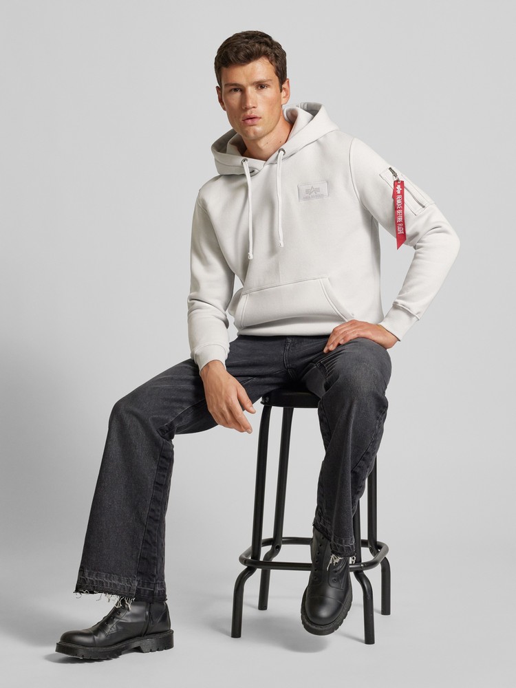 Худи мужское Alpha Industries 178318 серое S серый