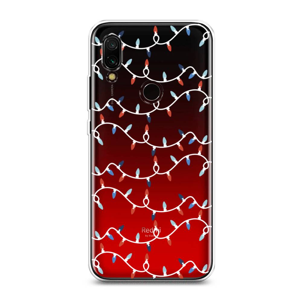 

Чехол на Xiaomi Redmi 7 "Разноцветная гирлянда", Белый;красный;синий, 35050-5