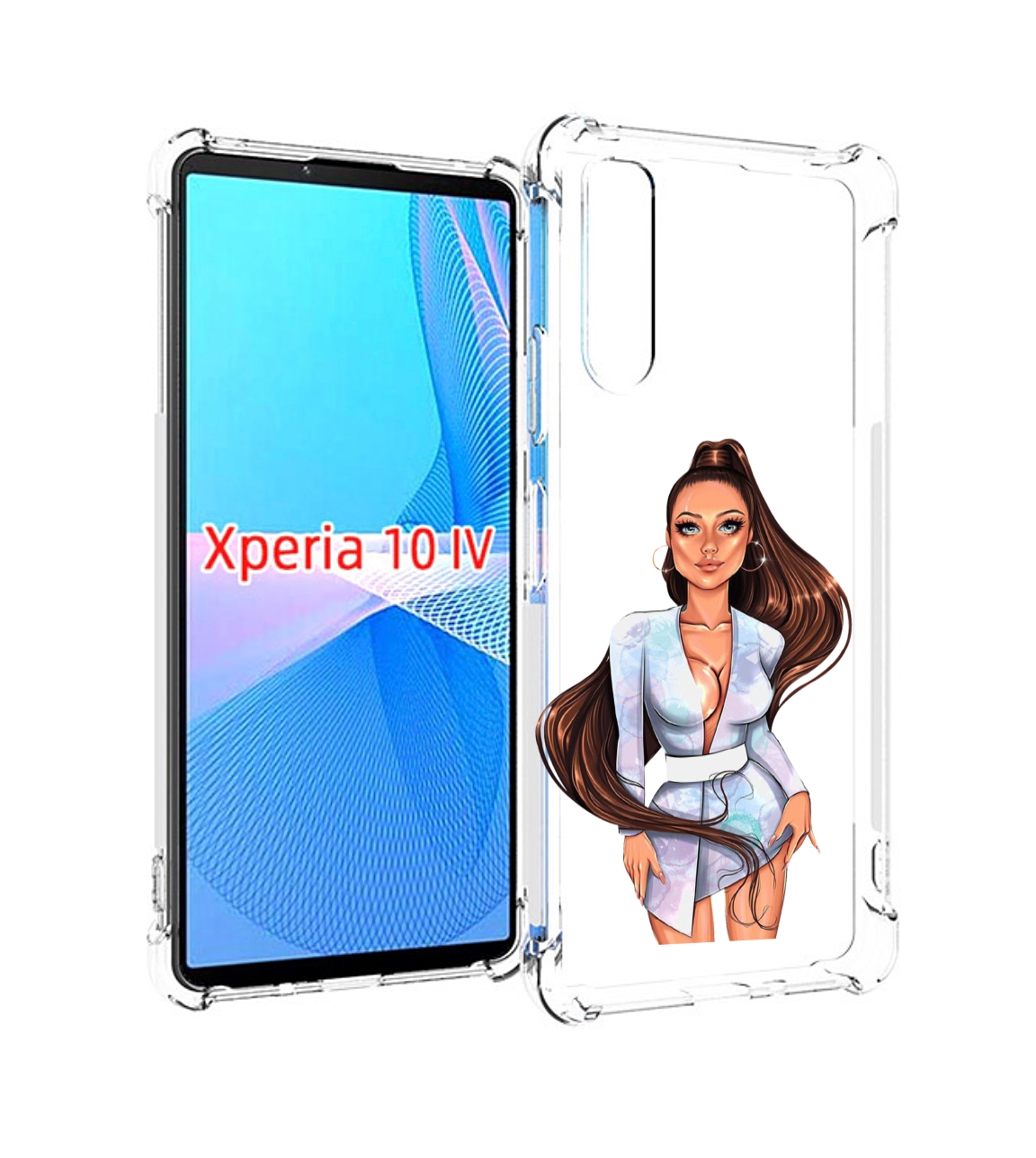 

Чехол MyPads девушка-с-очень-длинными-волосами женский для Sony Xperia 10 IV (10-4), Прозрачный, Tocco