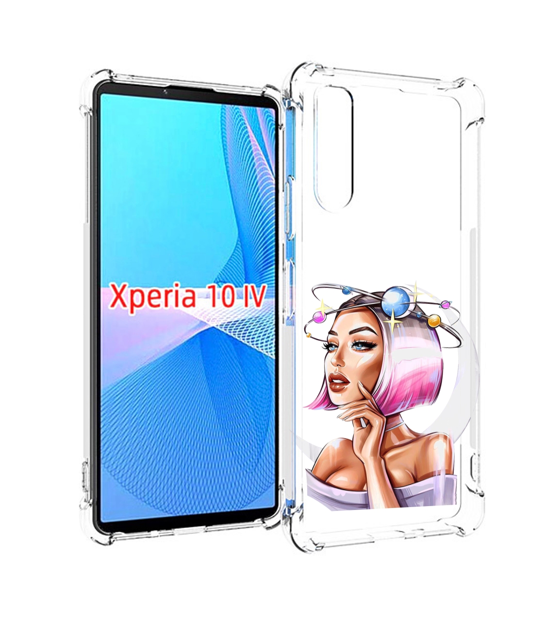 

Чехол MyPads девушка-с-планетами-на-голове женский для Sony Xperia 10 IV (10-4), Прозрачный, Tocco