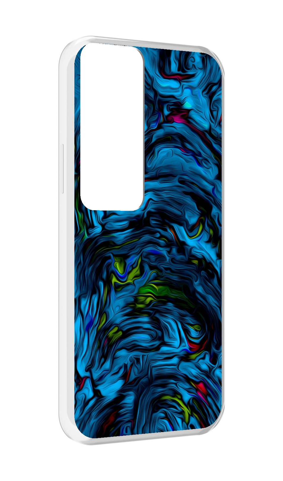 

Чехол MyPads голубая краска в темноте для Tecno Pova Neo 2, Прозрачный, Tocco