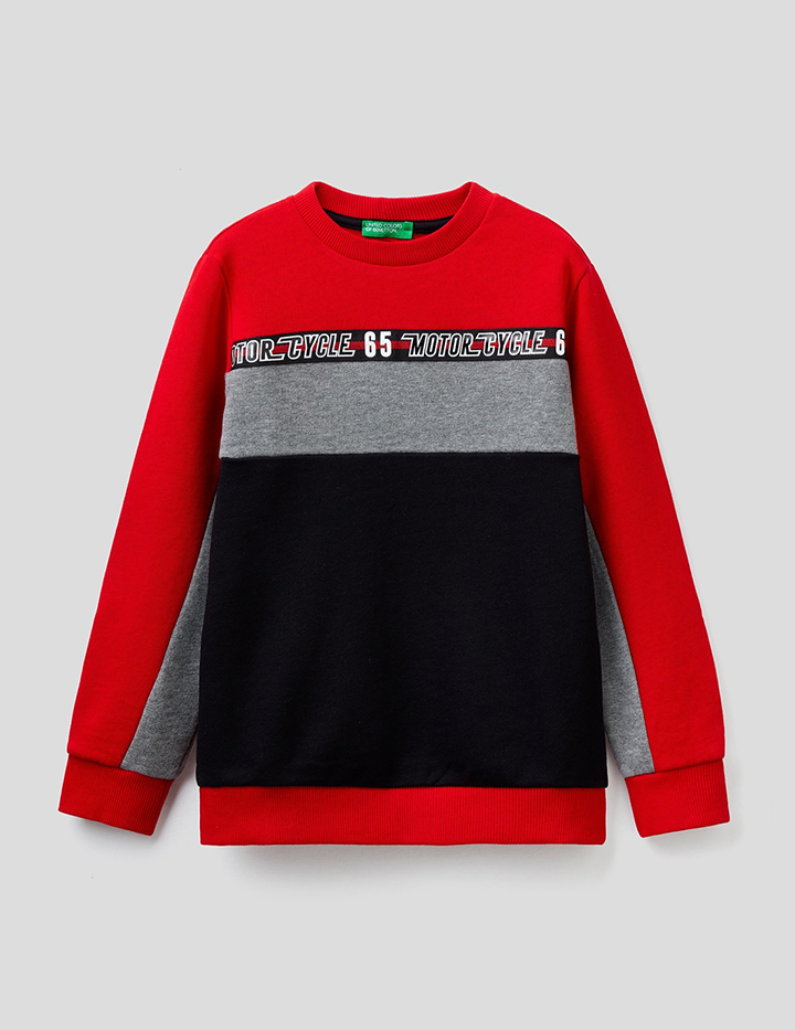 

Свитшот для мальчиков Benetton цв. красный р.110, 21A_3J68C15BR