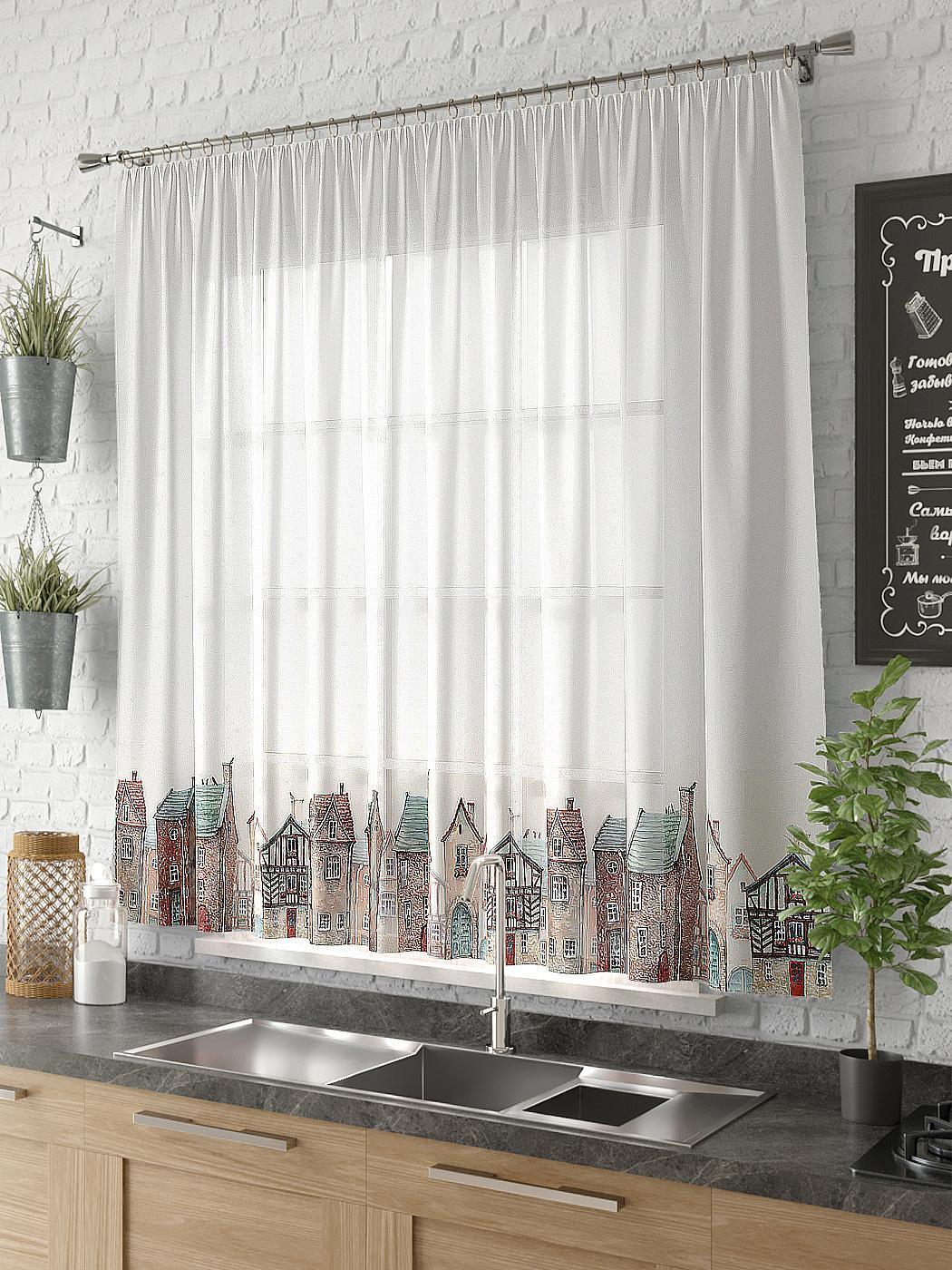 

Комплекты штор AT HOME Лорбионс высота 150 см, ширина 300 см, Белый, 533468